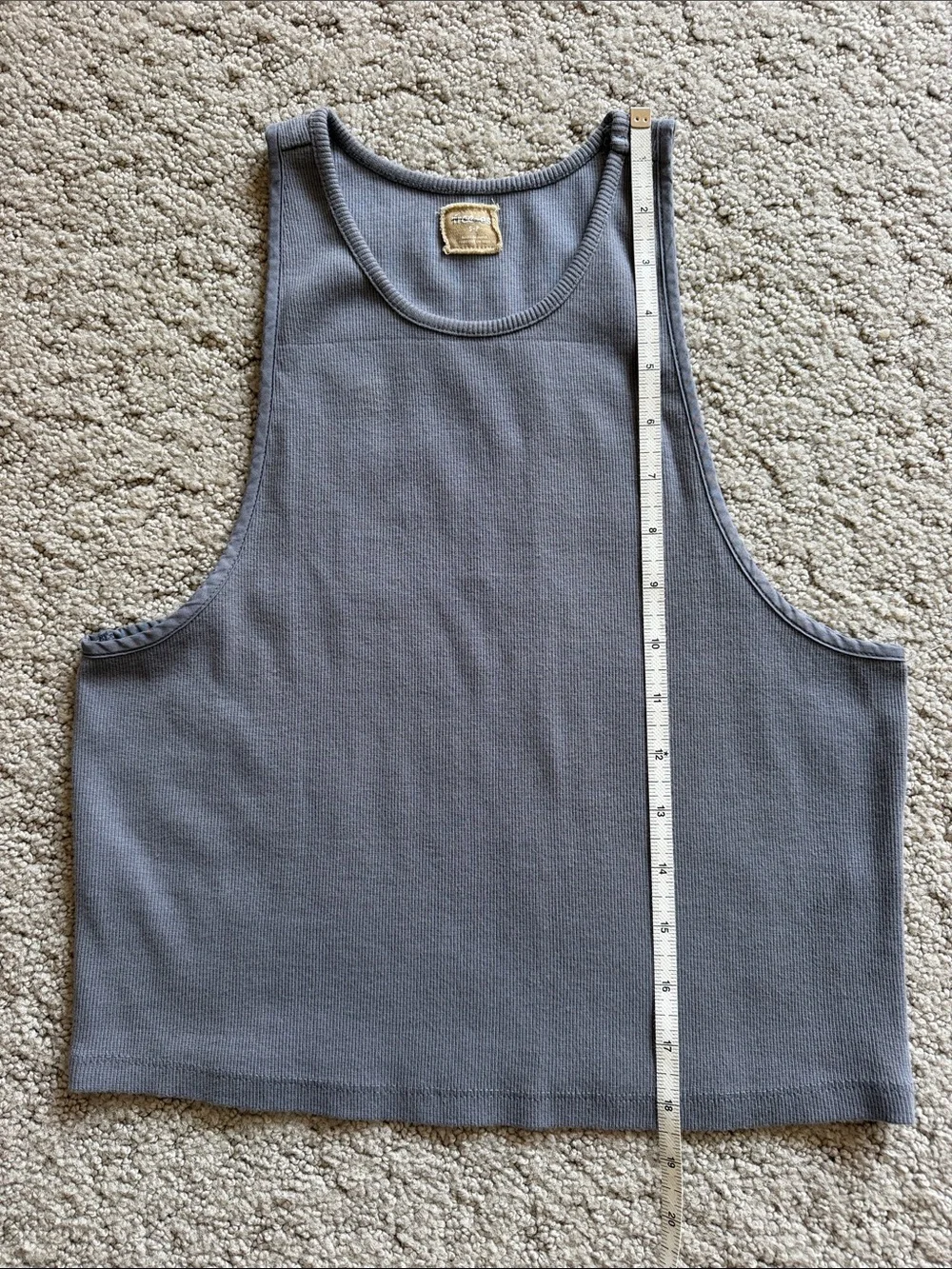 Free People Free-est Ribbed Racerback Cropped Tank Top Gray Women’s S NWOT
